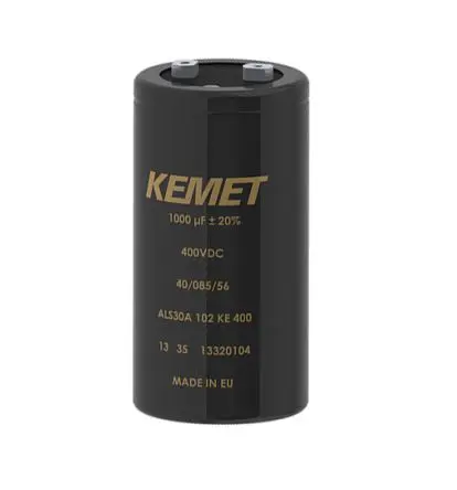 Produktfoto 1 von KEMET ALS71 Schraubanschlussklemme Kondensator 3300 μF ±20 % / 100V dc, Ø 36 mm x 52 mm x 52 mm, 85 °C
