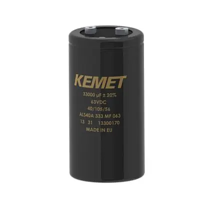 Produktfoto 1 von KEMET ALS80 Schraubanschlussklemme Kondensator 8200 μF ±20 % / 100V dc, Ø 36 mm x 105 mm x 105 mm, 105 °C