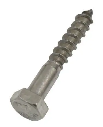 Produktfoto 1 von RS PRO Holzschrauben Sechskant, Edelstahl, M6 x 50 mm