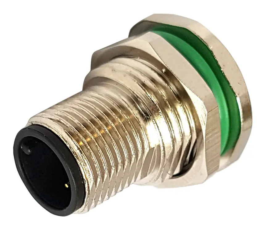 Bulgin Buccaneer M12 12 M12 Rundsteckverbinder Buchse 4-polig Stecker 4A Hinten IP40