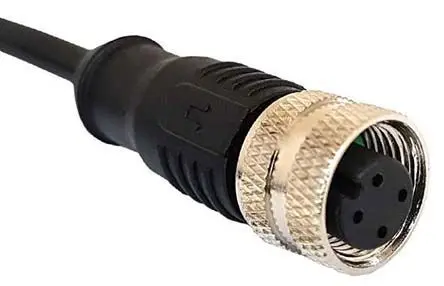 Produktfoto 1 von Bulgin M12, 5-polig Sensor-Betätigungselementkabel, Gerade Buchse 4 / Nicht abgeschlossen, Länge 1 m