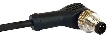 Produktfoto 1 von Bulgin M12, 3-polig Sensor-Betätigungselementkabel, Rechtwinklig Stecker 3 / Nicht abgeschlossen, Länge 1 m