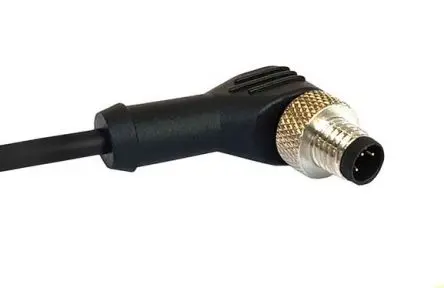 Produktfoto 1 von Bulgin M12 Sensor-Betätigungselementkabel, Rechtwinklig Stecker 4 / Nicht abgeschlossen, Länge 1 m