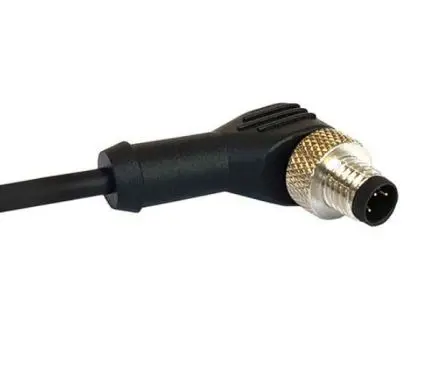 Produktfoto 1 von Bulgin M12 konfektioniertes Sensorkabel 5-adrig, Stecker gewinkelt / offenes Ende, Länge 1m