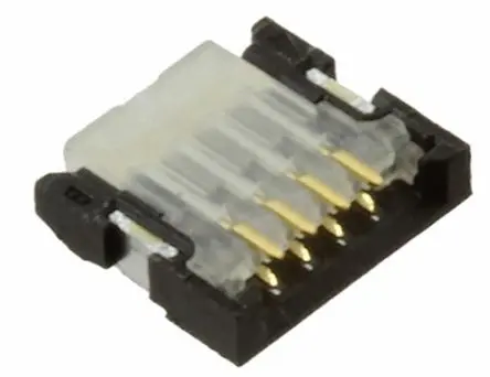 Produktfoto 1 von Molex 501461, Oberfläche gewinkelt FPC-Steckverbinder, 4-polig Buchse / 1-reihig, Raster 0.5 mm, Lot