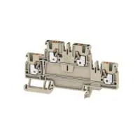 Produktfoto 1 von Weidmüller Anschlussklemmenblock DIN-Schiene 2 Dunkelbeige, 4 mm², 800 V Einsteck-Anschluss IECEx/ATEX