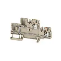Weidmüller Anschlussklemmenblock DIN-Schiene 2 Beige, 2.5 mm², 800 V Einsteck-Anschluss