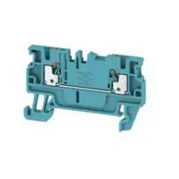 Produktfoto 1 von Weidmüller Anschlussklemmenblock DIN-Schiene 1 Blau, 1.5mm², 500V Einsteck-Anschluss