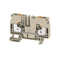 Produktfoto 1 von Weidmüller Anschlussklemmenblock DIN-Schiene 1 Dunkelbeige, 6 mm², 800 V Einsteck-Anschluss IECEx/ATEX