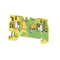 Produktfoto 1 von Weidmüller Anschlussklemmenblock DIN-Schiene 1 Gelb, Grün, 1.5 mm², 500 V Einsteck-Anschluss