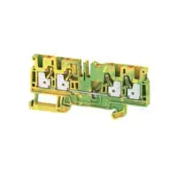 Produktfoto 1 von Weidmüller Anschlussklemmenblock DIN-Schiene 1 Gelb, Grün, 4 mm², 800 V Einsteck-Anschluss