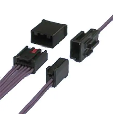 Produktfoto 1 von JST AIT-II Kfz-Steckverbinder, Kabel, AIT-II-Steckverbinder, Crimpbefestigung, Stecker, 6-polig, Schwarz / 1-reihig