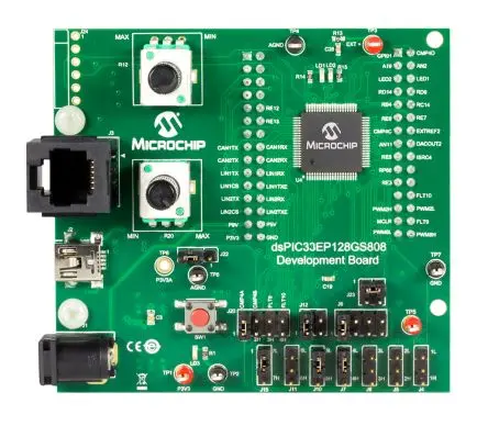 Produktfoto 1 von Microchip dsPIC33EP128GS808 MCU, Entwicklungsboard Entwicklungsboard PIC dsPIC33