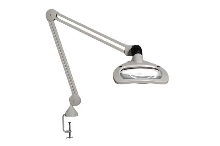 Luxo WAL027980 LED Lupenleuchte Tischleuchte, 171 x 114 mm Linse, 6 W / 50 V, Reichweite 1.14 m, Typ C, 3-polig (Global)