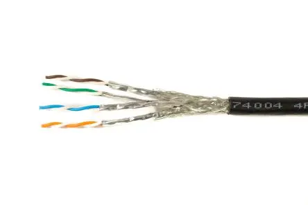 Produktfoto 1 von Alpha Wire Alpha Essentials Flexing Ethernet Cat7 Ethernet-Kabel, 152 m, Schwarz Abgeschirmt Geschirmt, Aussen ø 0.27 mm