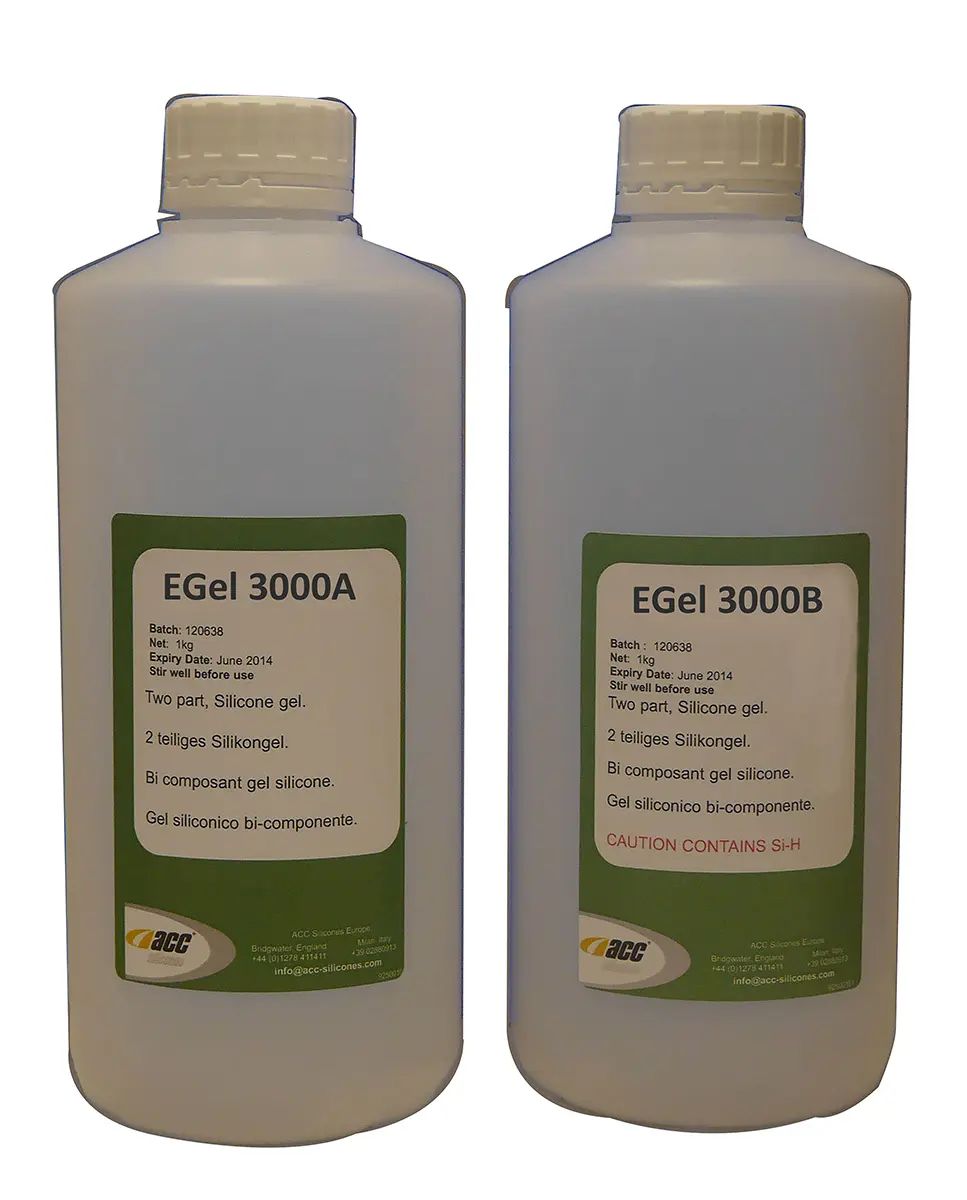 Produktfoto 1 von ACC EGel3000 Silikon Dichtmasse Klar Flüssig, Bausatz 2 kg, 200 °C, -55 °C