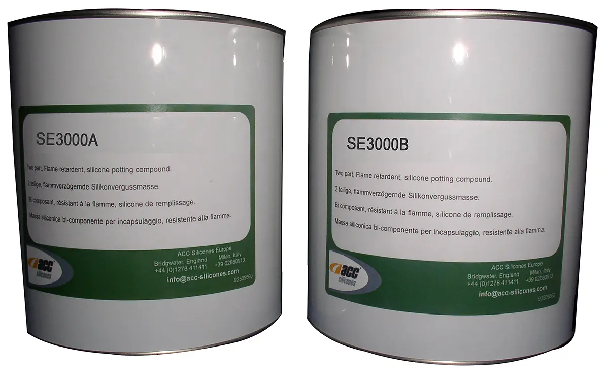 Produktfoto 1 von Acc Silicones SE3000 Silikon Vergussmasse, Aushärtung 24 h Kit 2 kg Shore A40 Grau, Orange