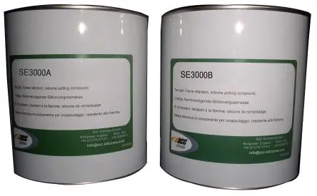 Produktfoto 1 von Acc Silicones SE3000 Vergussmasse Silikon, Aushärtung 24 h Bausatz 2 kg Orange, Grau