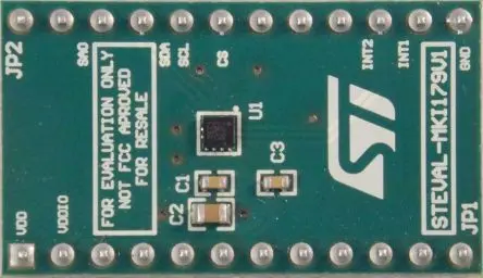 Produktfoto 1 von STMicroelectronics LIS2DW12 DIL24-Fassung, Adapterplatine Entwicklungstool Sensor, Beschleunigungssensor