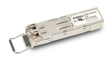 Produktfoto 1 von Broadcom LWL-Transceiver, 50 MBd, SFP-Anschluss 850 nm Wellenlänge max. Empf., 20-polig Rechteckig 0.5 ns 0.3 ns