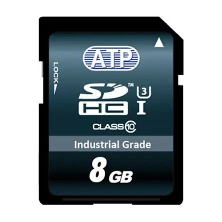 Produktfoto 1 von ATP 8 GB Industrial Grade SDHC SD-Karte Klasse 10, UHS 1 U1 Industriequalität, SLC