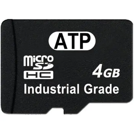 Produktfoto 1 von ATP 4 GB MicroSDHC MicroSD UHS 1 U1, Klasse 10 Industriequalität, SLC