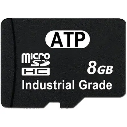 Produktfoto 1 von ATP 8 GB MicroSDHC MicroSD UHS 1 U1, Klasse 10 Industriequalität, SLC