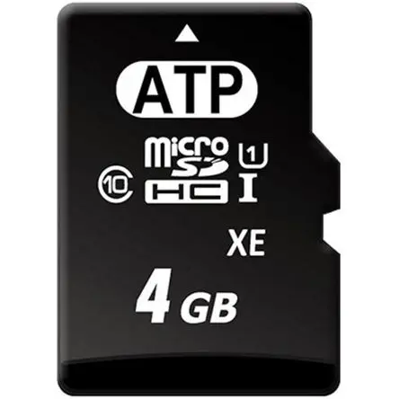 Produktfoto 1 von ATP 4 GB MicroSDHC MicroSD Klasse 10, UHS 1 U1 Industriequalität, aMLC
