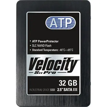 ATP Velocity SII Pro, 2,5 Zoll 32 GB Innen- SSD Industriequalität, SLC, SSD, 140-2, AES-256