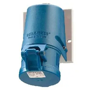 MENNEKES P-4011101-01 Kraftstromsteckdose Blau, 230V 3P+PE / 16A, Wand IP44