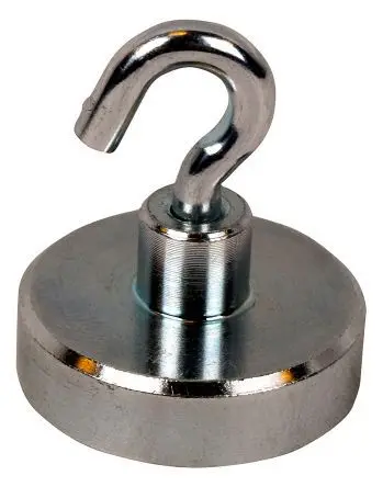 Produktfoto 1 von Eclipse Neodym Magnet 20 kg Haken B. 25 mm D 7 mm, L. 23 mm