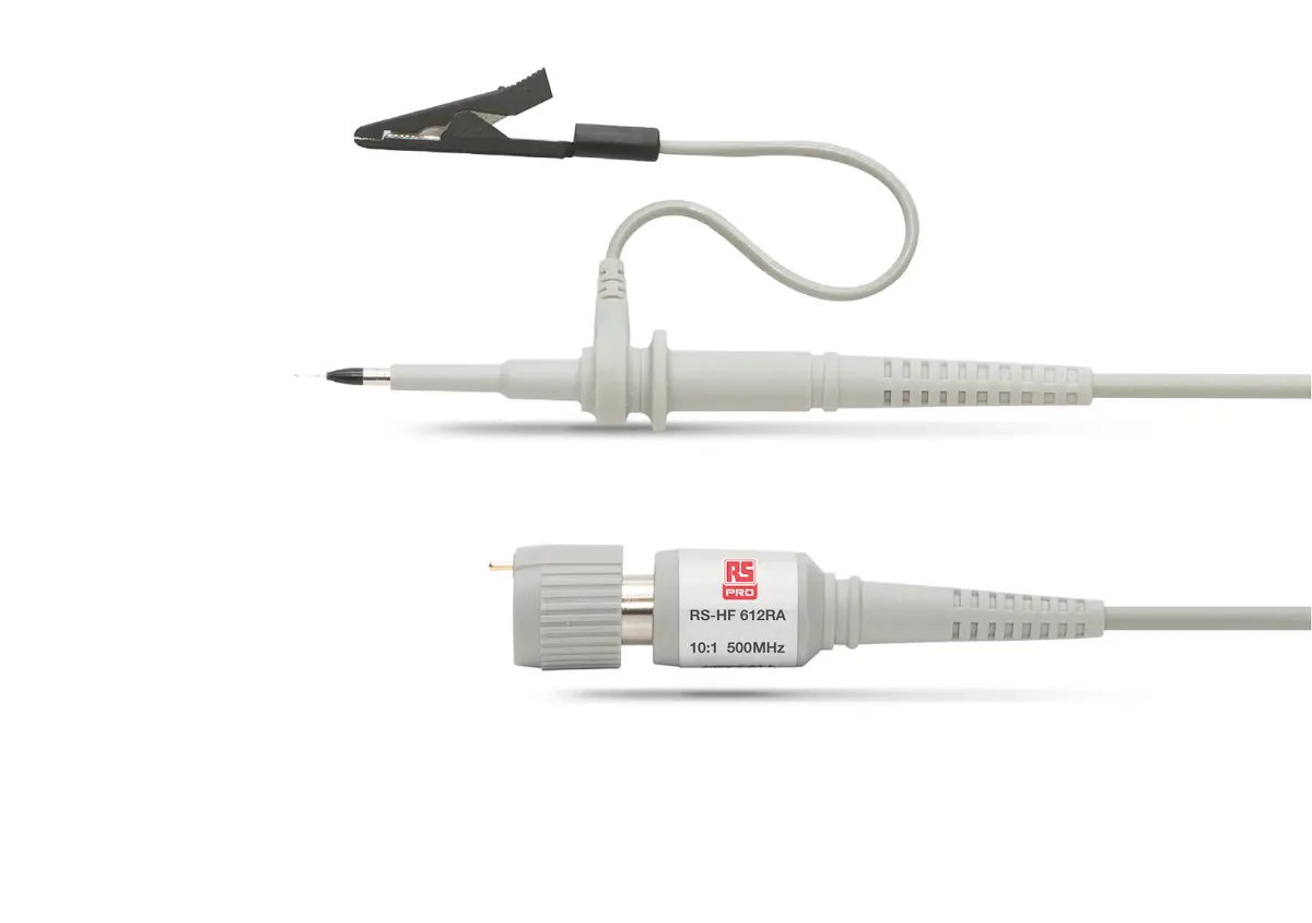 Produktfoto 1 von RS PRO RS-HF Oszilloskoptastkopf Miniatur 1:10 dB 500 MHz 1.5 kV BNC