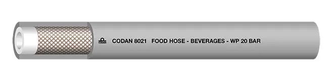RS PRO Schlauch, Ø 12.7mm 21.6mm Grau NBR, PVC Übertragung 20 bar für Lebensmittel x 25m