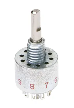 Produktfoto 1 von C & K 5-Stufen M Drehschalter Ein/Aus-Schalter, 1-polig / 250 mA Lot, 10.42 mm x 16.51 mm