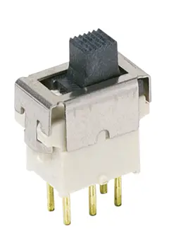 Produktfoto 1 von C & K Schiebeschalter Rastend, SPST Oberfläche, IP57 LCP, SMD Gull-Wing