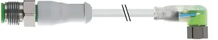 RS PRO 7014, 3-polig Sensor-Betätigungselementkabel, Rechtwinklig Stecker 3 / Gerade Buchse, Länge 5 m