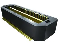 Produktfoto 1 von Samtec QTS Leiterplattenleiste gewinkelt, 150-polig / 2-reihig, Raster 0.64 mm Raster Oberfläche, Platine-Platine,