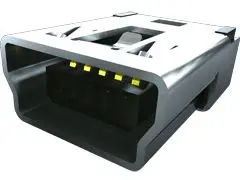 Produktfoto 1 von Samtec, gewinkelt MUSB USB-Steckverbinder Buchse USB-Typ B 1, Oberfläche USB 2.0 IP68