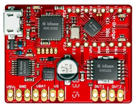 Produktfoto 1 von Infineon IFX9201, XMC 1100 Evaluierungsplatine, H-Brücken-Kit 2GO Motorsteuerung, für DC-DC Motorsteuerung