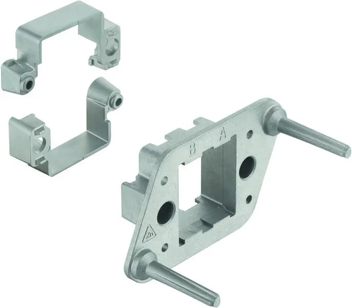 Produktfoto 1 von HARTING HAN Modular Docking-Rahmen für Stromversorgungssteckverbinder in robuster Ausführung, 500 V, 2.08 mm², 0.5 mm²,