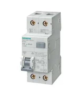 Produktfoto 1 von Siemens SENTRON 5SU1 FI/LS-Schalter (RCBO) 25 A, 2-polig Typ B, Empfindlichkeit 30 mA