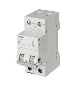 Produktfoto 1 von Siemens 5TL1 Trennschalter 2-polig DIN-Hutschiene 63A Grau 2-phasig