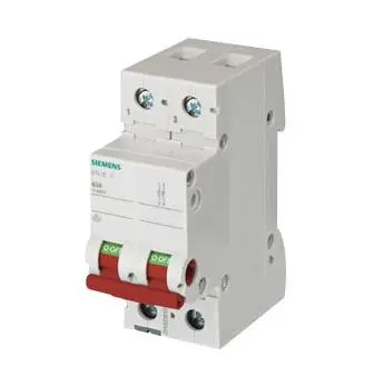 Produktfoto 1 von Siemens 5TL1 Trennschalter 2-polig DIN-Hutschiene 63A Rot 2-phasig