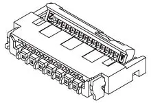 Produktfoto 1 von Molex 502598, SMD gewinkelt FPC-Steckverbinder, 23-polig Stecker / 1-reihig, Raster 0.3 mm, Lot