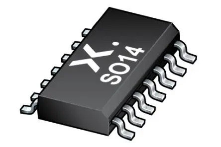 Nexperia Logikgatter, 4-Elem., NAND, 74HCT, Einseitig, 4 mA, 14-Pin, SO, 2 Schmitt-Trigger-Eingang
