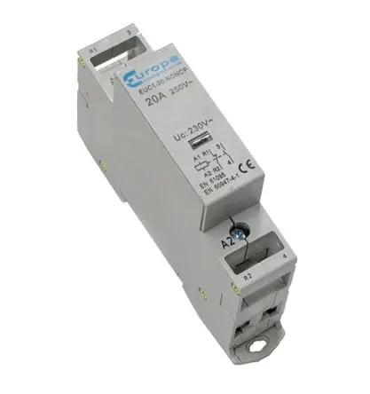 Produktfoto 1 von Europa EUC Schütz 230V ac-Spule, 2-polig, 240V ac / 20 A 230V ac 4 kW 1 Schließer/1 Öffner Motorsteuerung