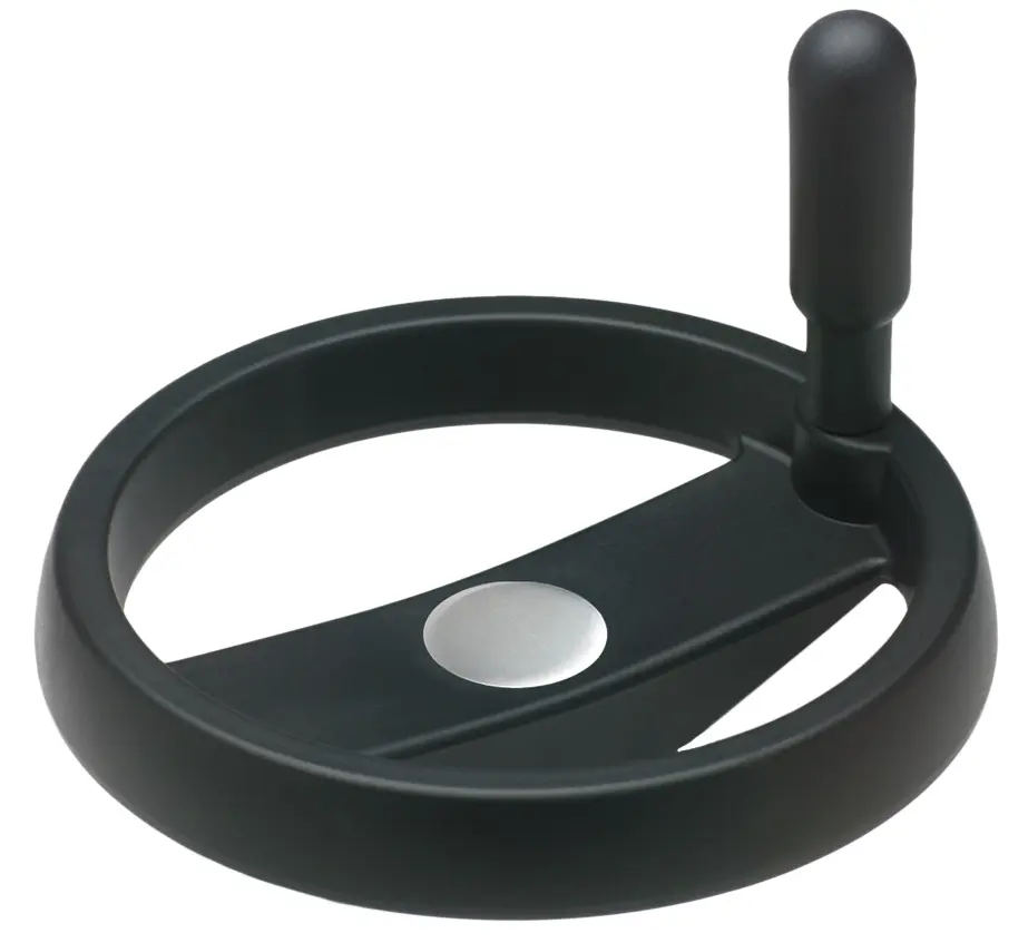 Produktfoto 1 von Elesa Speichen Handrad, Rad ø 125 mm, 12 mm, 65 mm Gebohrte Nabe, Rad Mat. Polypropylen, Schwarz