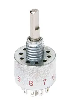 Produktfoto 1 von C & K 5-Stufen M Drehschalter Ein/Aus-Schalter, 1-polig / 250mA Lot, 10.42 mm x 16.51 mm