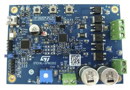 Produktfoto 1 von STMicroelectronics STEVAL-SPIN3202 Evaluierungsplatine, STSPIN32F0A Erweiterter 3-Phasen-BLDC-Treiber Bürstenloser