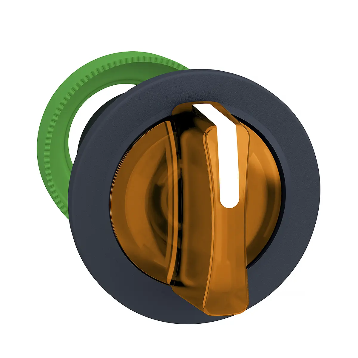 Produktfoto 1 von Schneider Electric Harmony Wählschalterkopf Beleuchtet Orange 2-Positionen 30mm Standardgriff Rastend